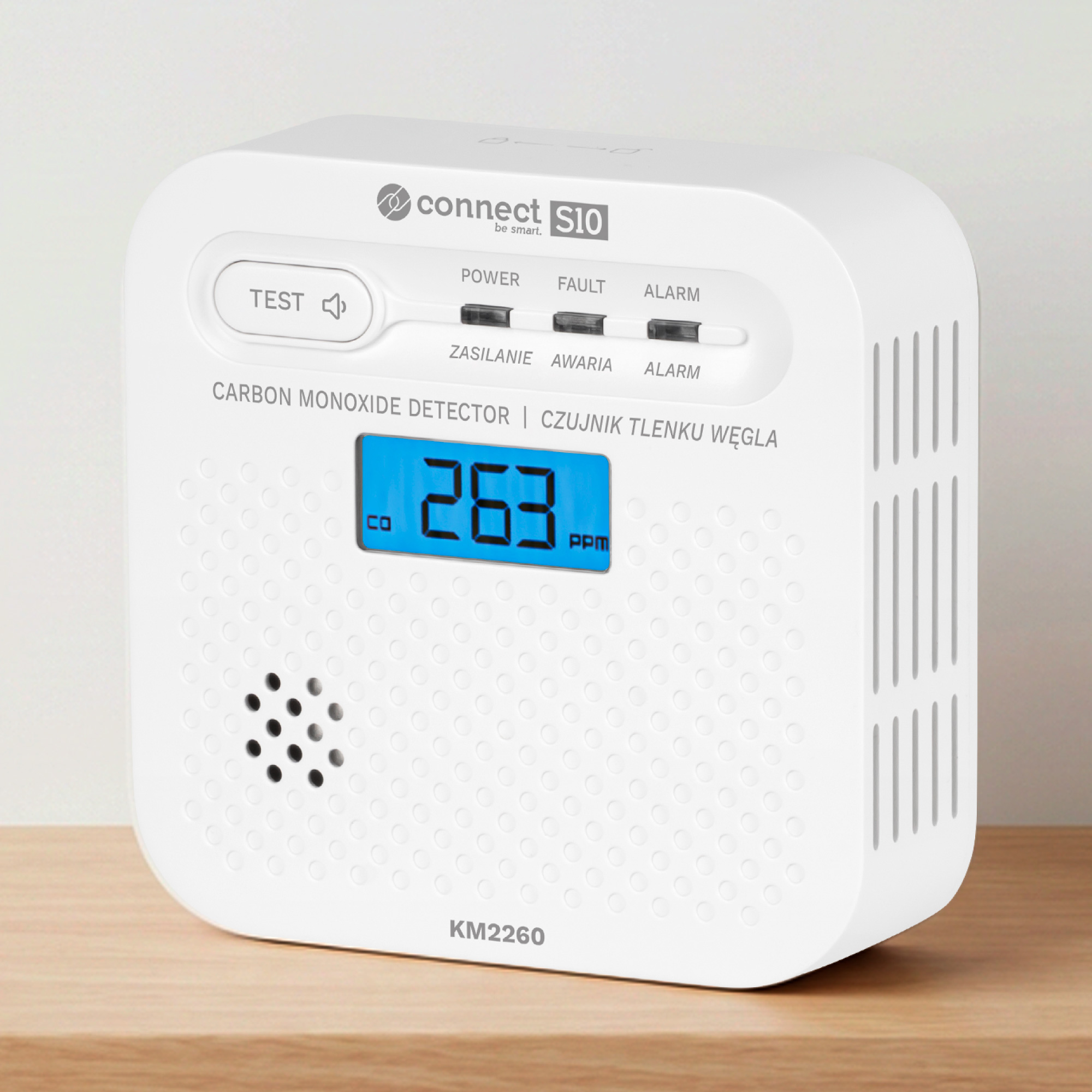 Wyświetlacz LCD – Łatwy dostęp do aktualnych pomiarów CO