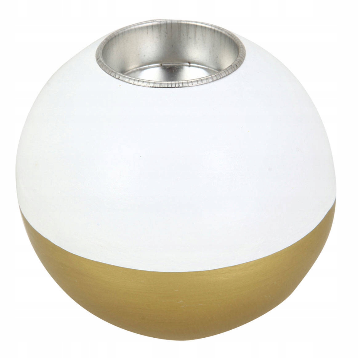 Drewniany świecznik w kształcie kuli Ø 10cm – Elegancka dekoracja do Twojego wnętrza