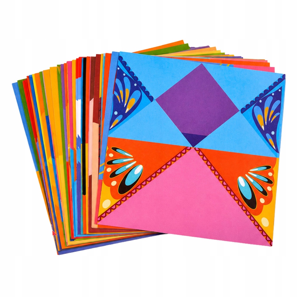 Kolorowe arkusze origami – 100 wzorów do twórczej zabawy