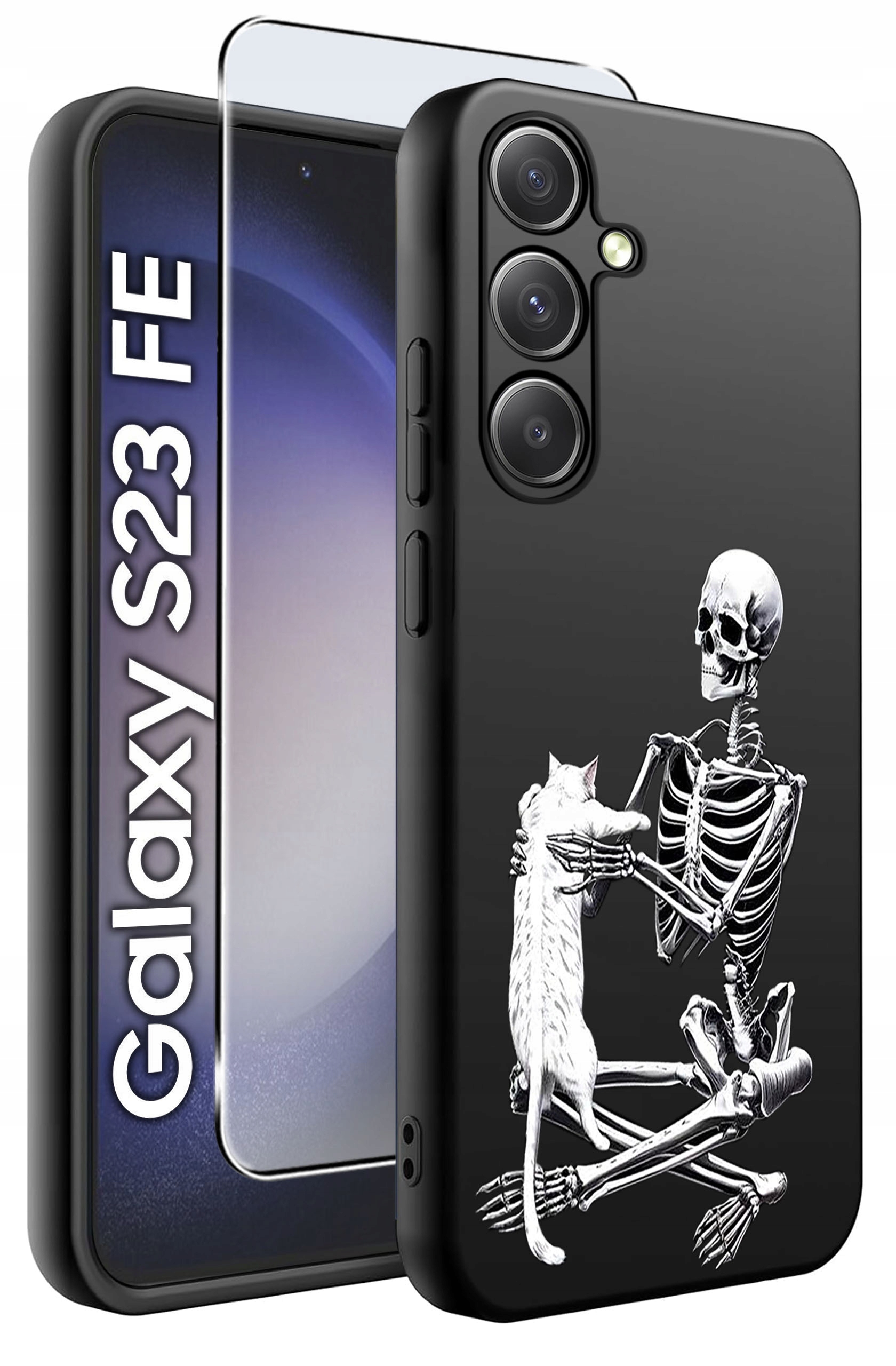 ETUI do Samsung Galaxy S23 FE WZORY | SILIKONOWE MATT CASE + SZKŁO HARTOWANE 9H