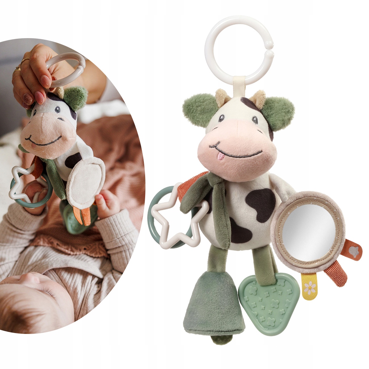 BABY ONO 1691 ZAWIESZKA COW BINGO – Sensoryczna zabawka edukacyjna dla Twojego maluszka