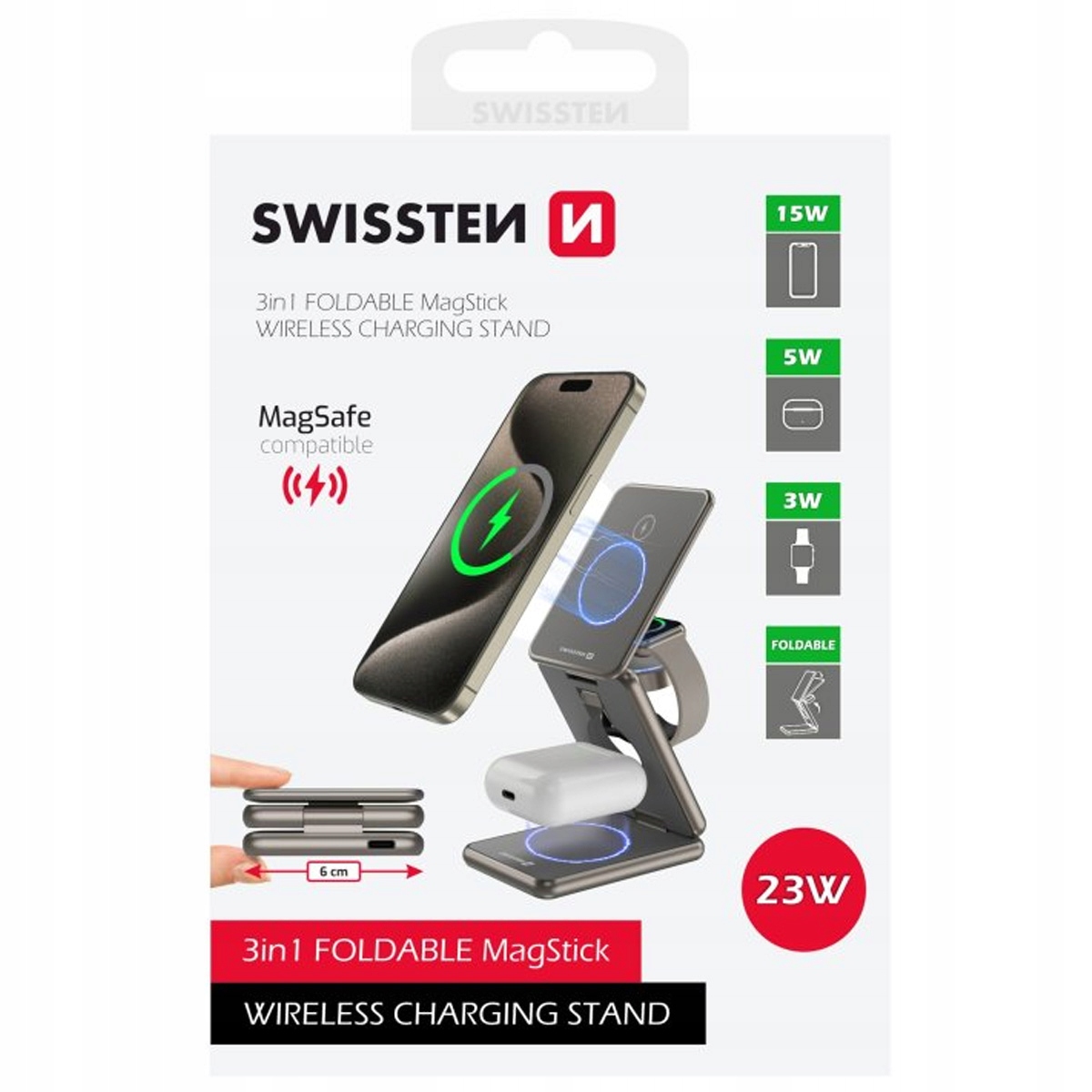 Ładowarka Swissten Wireless Aluminium Charger Al1 Grey – Bezprzewodowe ładowanie w nowoczesnym stylu