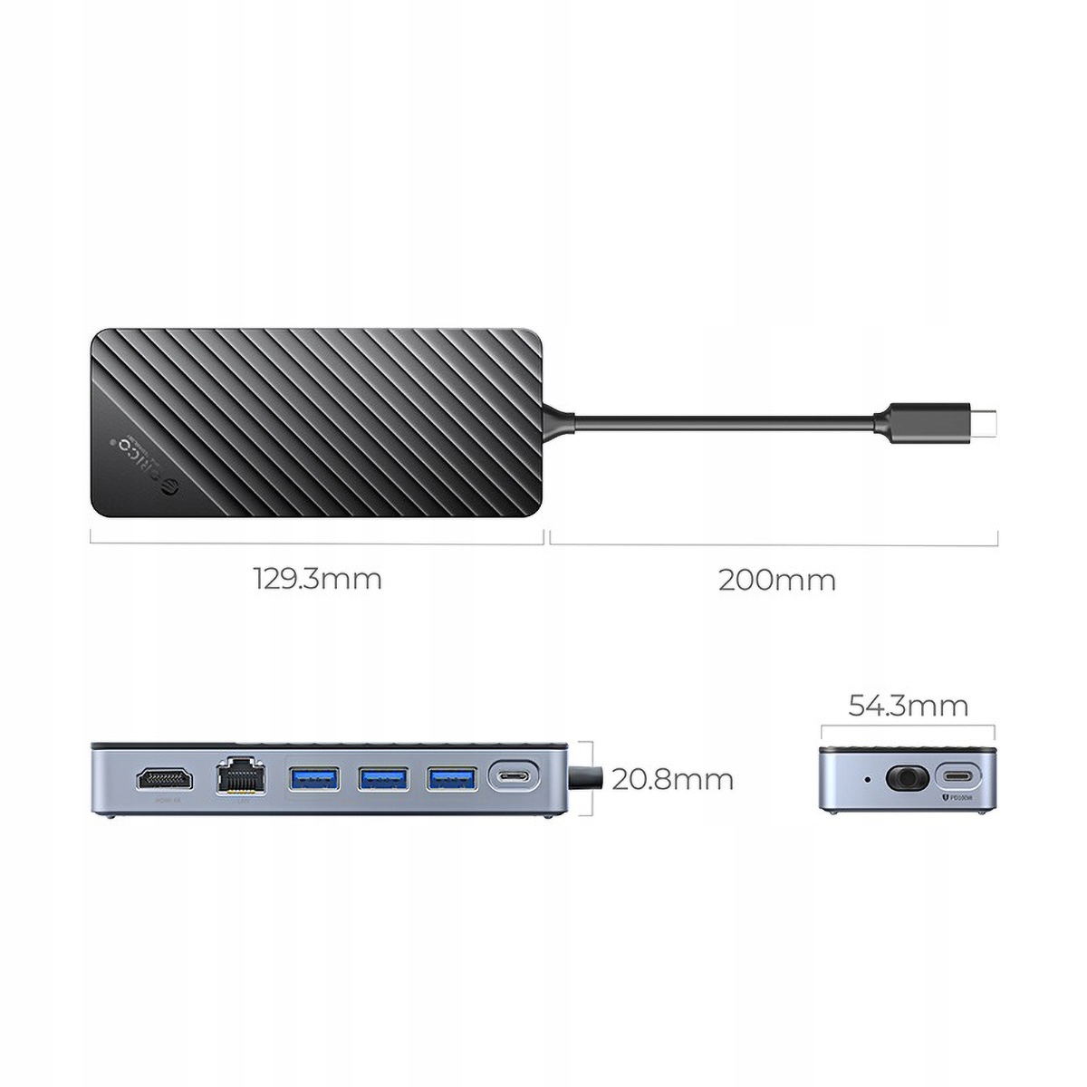 Orico OM28PR-G2-BK-EP – Stacja dokująca USB-C z obudową M.2 NVMe/SATA