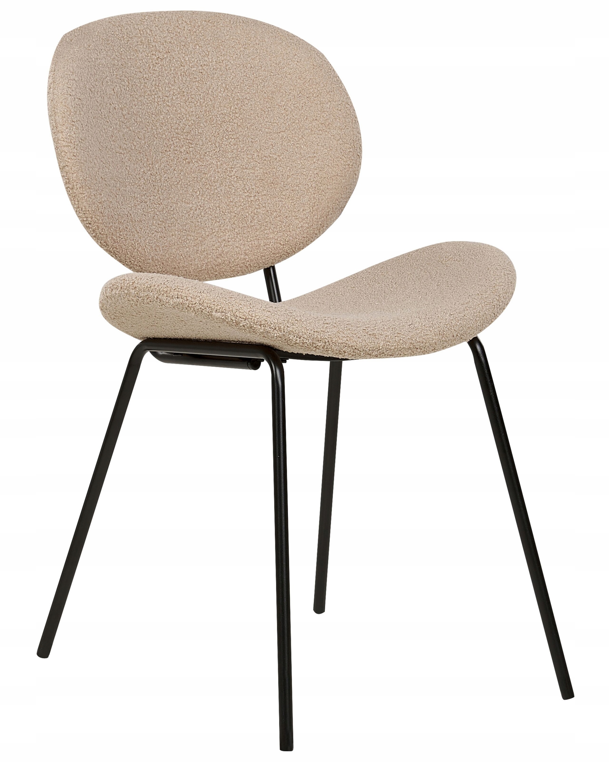 Zestaw 2 krzeseł do jadalni LUANA Boucle Beżowoszary – Elegancja i komfort w Twoim wnętrzu