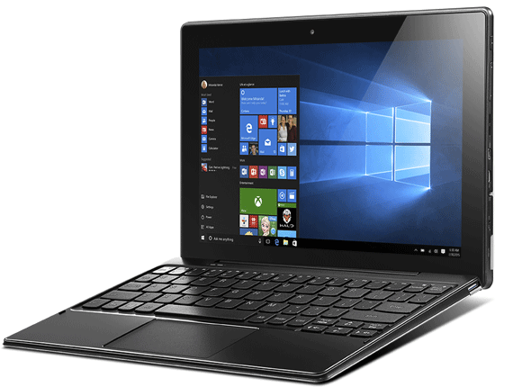 Odłączana klawiatura pozwala zamienić Miix 310 w laptop. Odłączana klawiatura pozwala zamienić Miix 310 w laptop.
