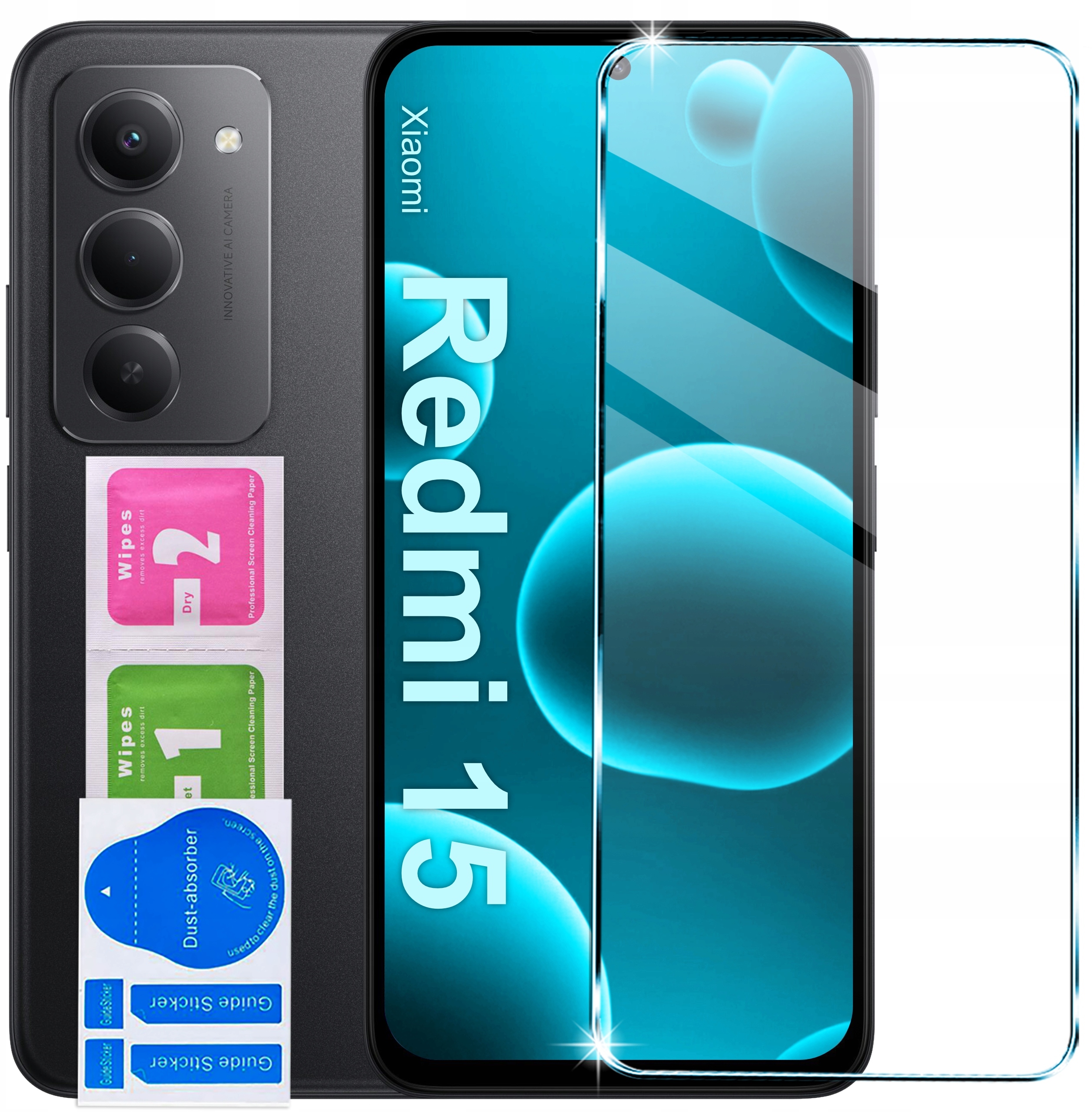 Szkło Hartowane 9H Szybka SZKIEŁKO OCHRONNE do Xiaomi Redmi 15 4G | 5G – Najlepsza ochrona dla Twojego telefonu