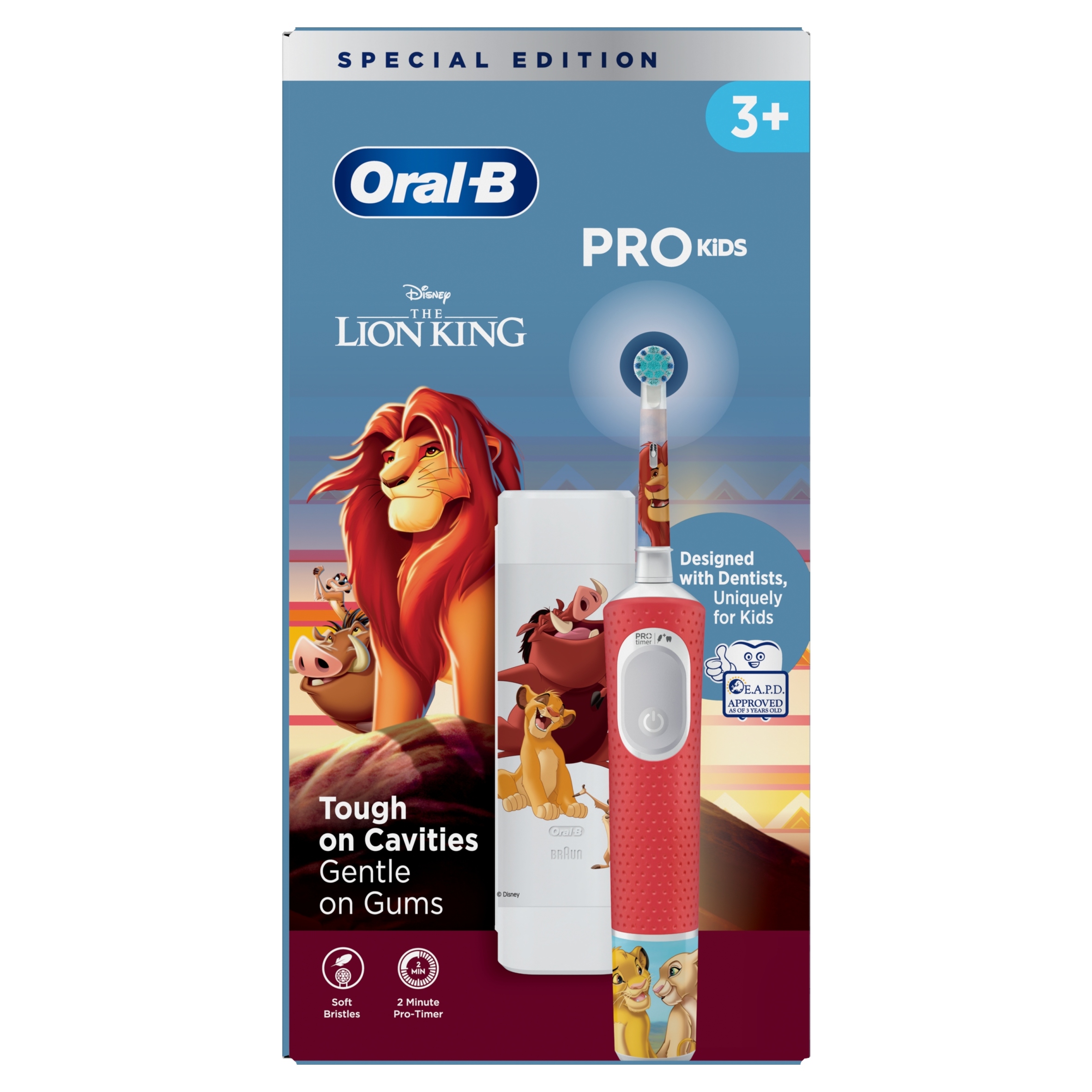 Szczoteczka elektryczna Oral-B Pro Kids Król Lew Czerwona – Idealna dla dzieci
