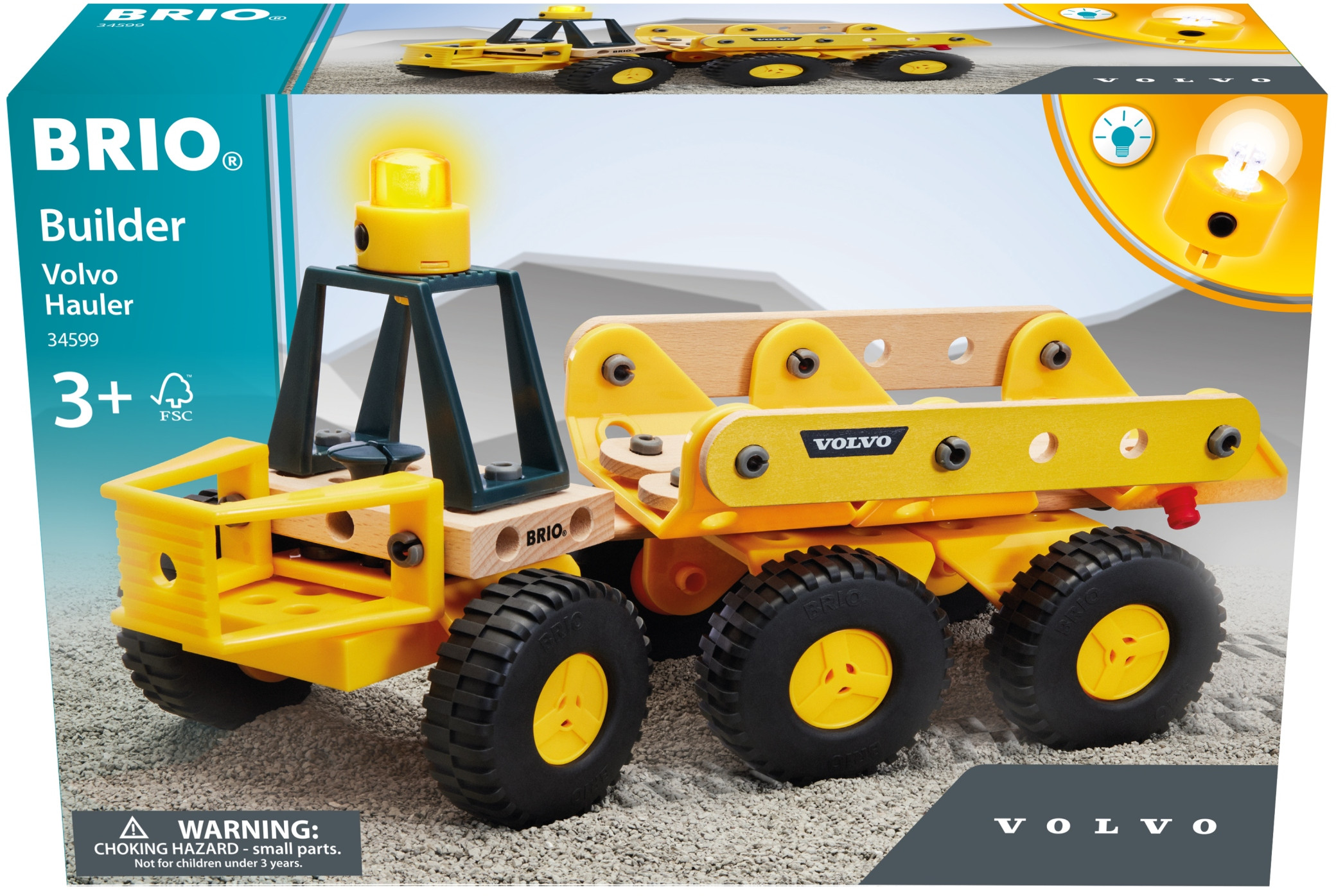 BRIO Builder 34599 – Wywrotka Volvo dla małych budowniczych