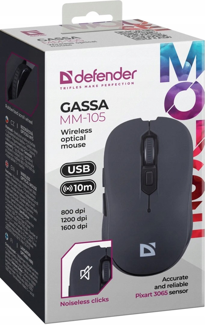 Bezprzewodowa Gassa MM-105 RF Silent Click czarna – Wygoda i styl w Twojej dłoni
