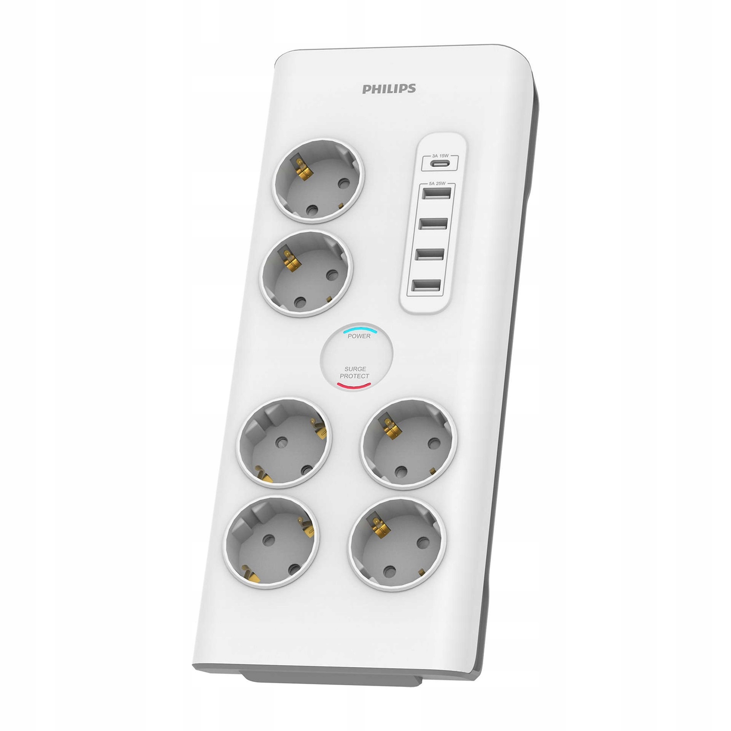 Listwa przepięciowa Philips SPN7060WA/58 – Bezpieczne zasilanie dla Twojego sprzętu