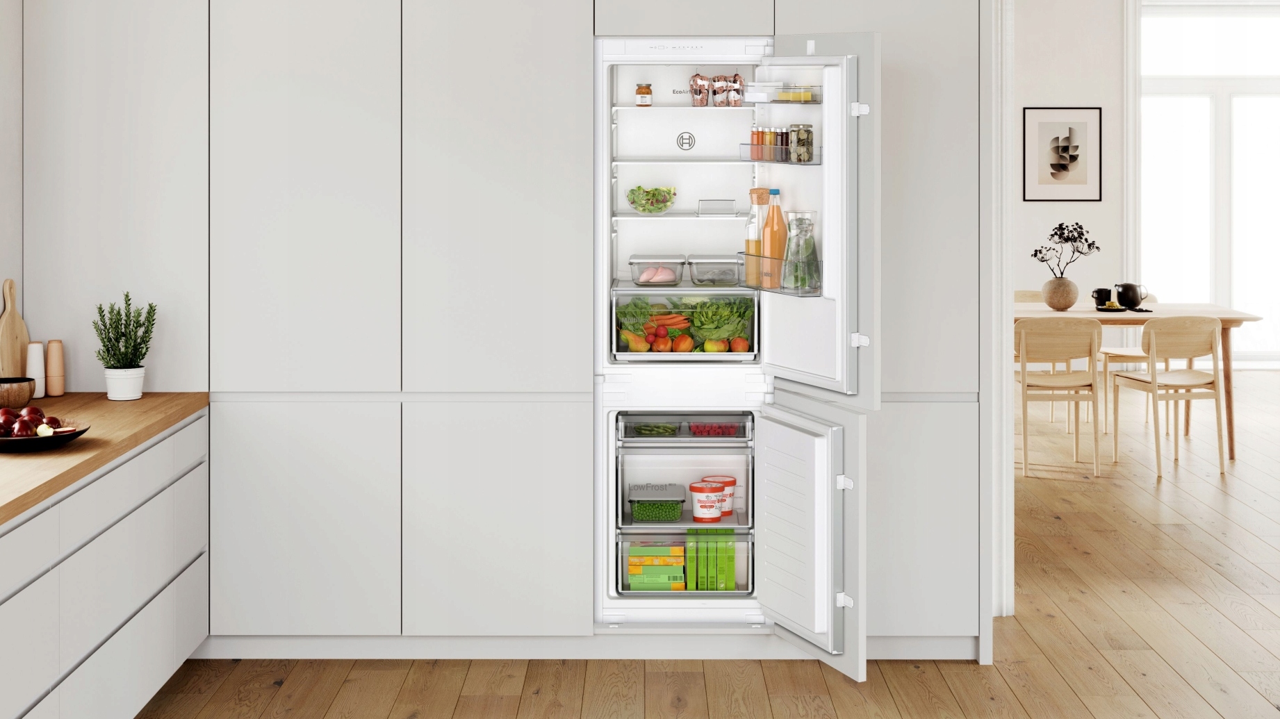 Šaldytuvas-šaldiklis Bosch KIV865SE0 – Idealne rozwiązanie do zabudowy