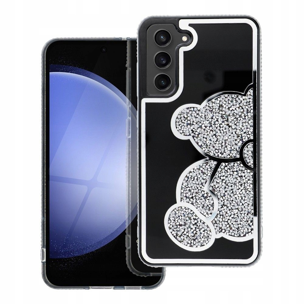Futerał TEDDY BEAR do SAMSUNG S25 Plus srebrny – Stylowa ochrona dla Twojego telefonu