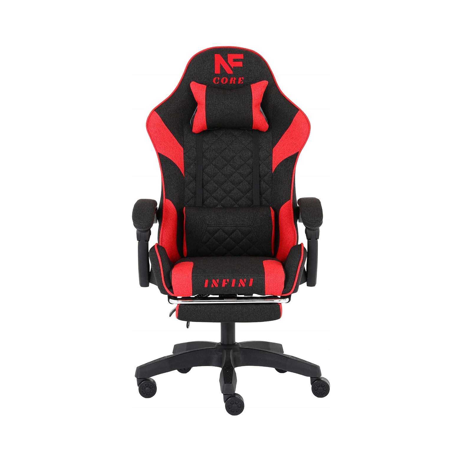 Fotel Gamingowy z podnóżkiem INFINI Core Red – Komfort i ergonomia w najlepszym wydaniu