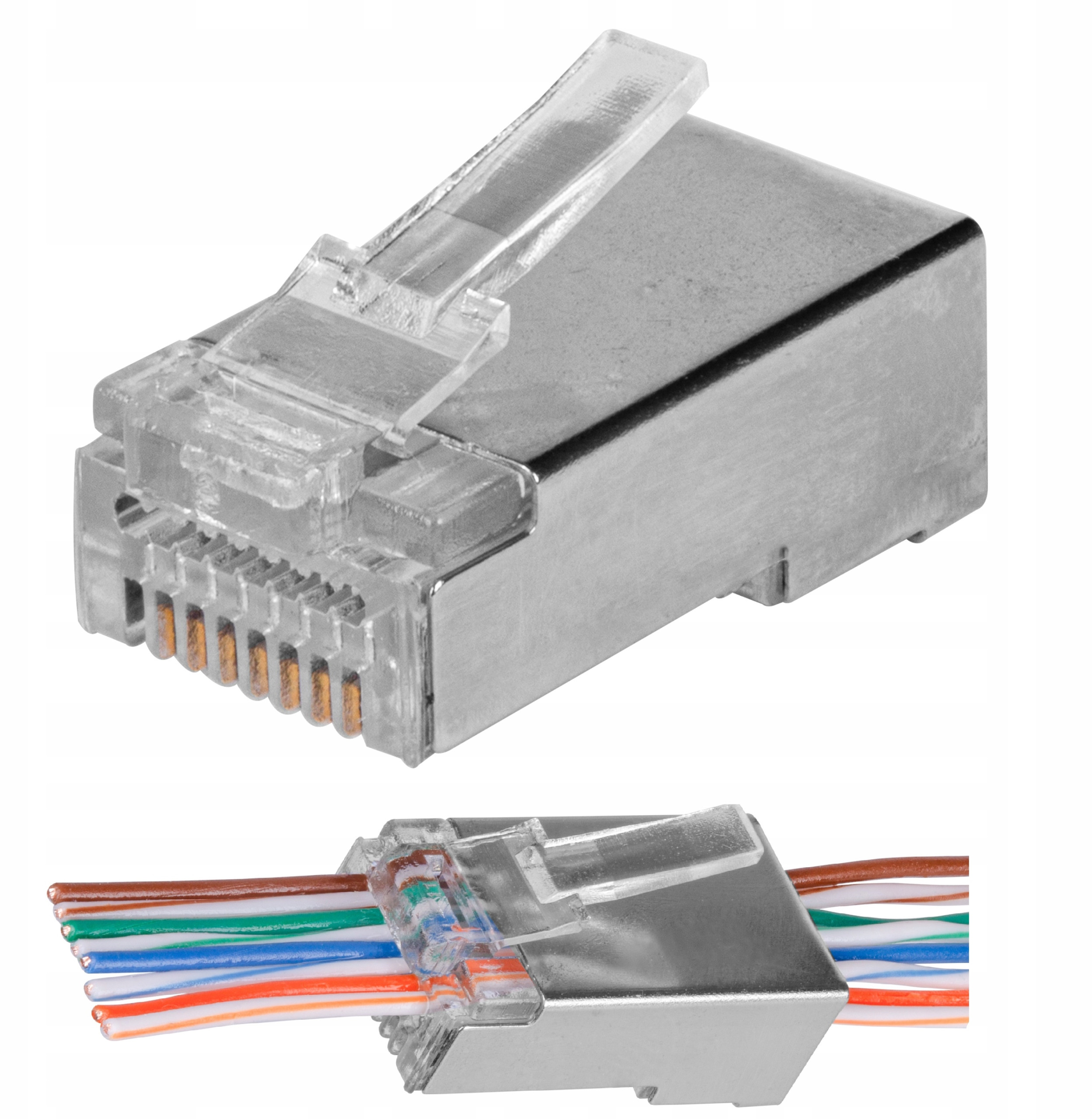 Wtyk modularny RJ45 8P8C kat.5e ekranowany FTP drut przelotowy NEKU – Idealne rozwiązanie do instalacji sieciowych