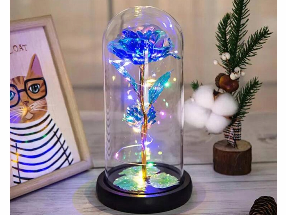 Urok i elegancja wiecznej róży w szkle