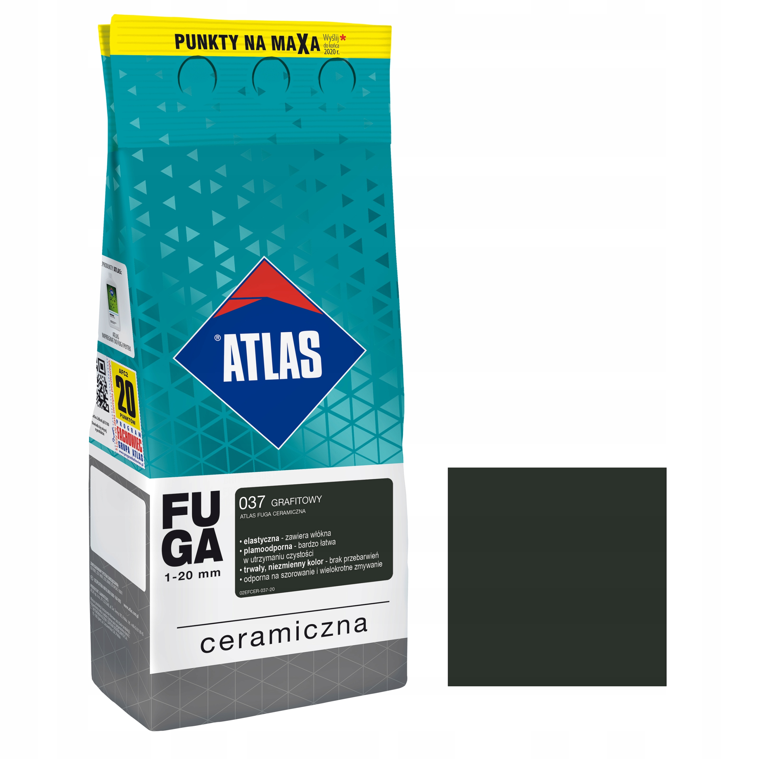 Fuga ceramiczna 1-20 mm 037 grafitowy 2 kg – Idealne rozwiązanie do spoinowania