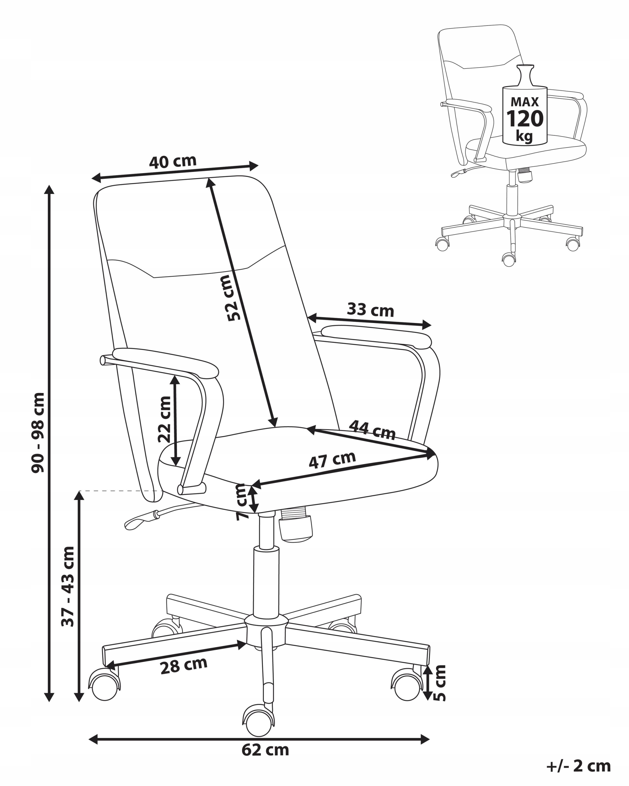 Stabilna i trwała konstrukcja krzesła