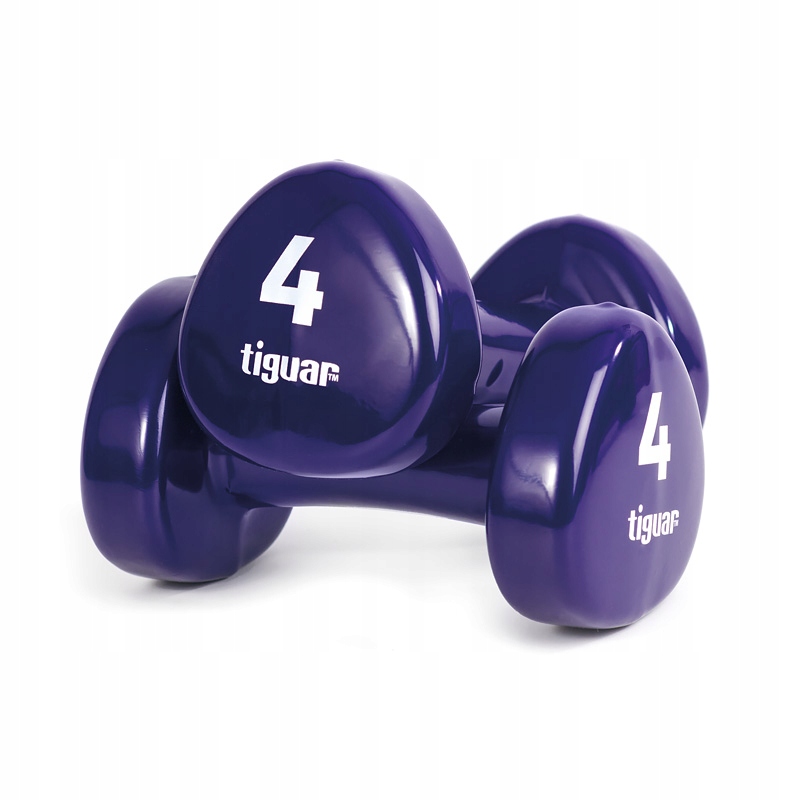 Hantle winylowe Tiguar 2 x 4 kg – Idealne do treningu w domu i na siłowni
