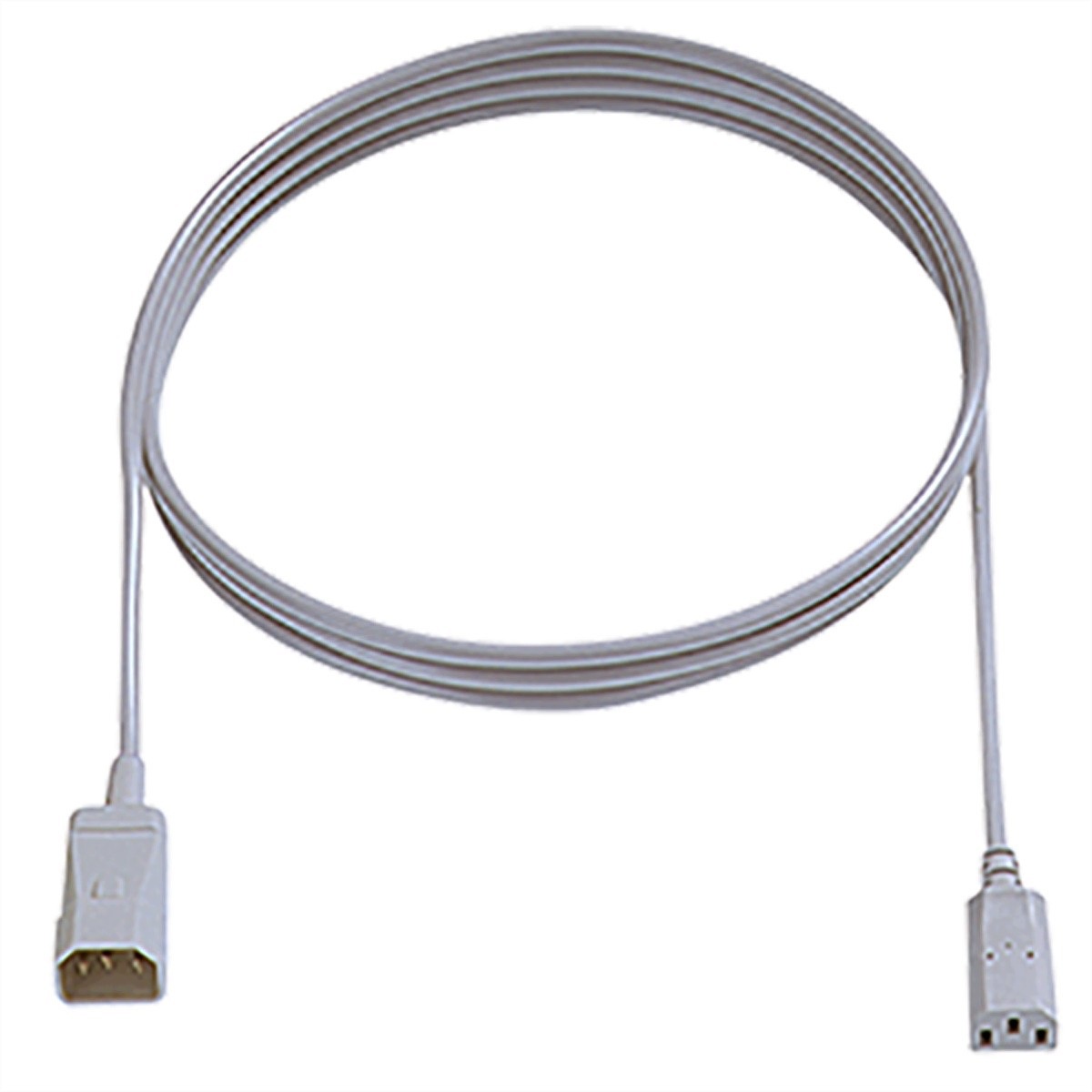 Przedłużacz IEC H05VV-F 3G1.0mm², C14 / C13, szary, 1,5 m – Idealne rozwiązanie do zasilania