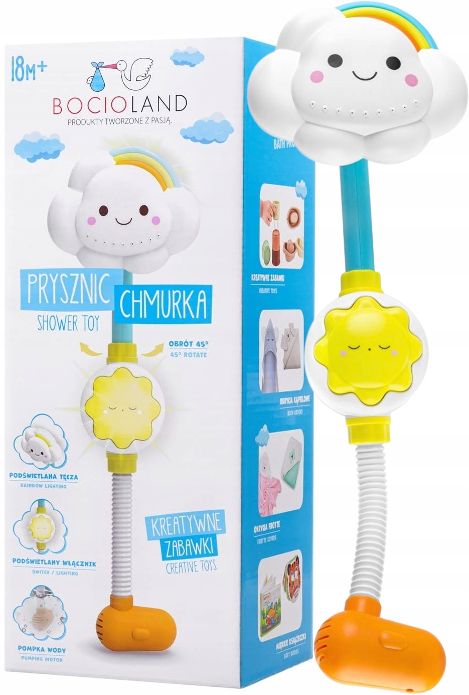 BOCIOLAND ŚWIECĄCA CHMURKA PRYSZNIC DO KĄPIELI – Kolorowa zabawa w wodzie