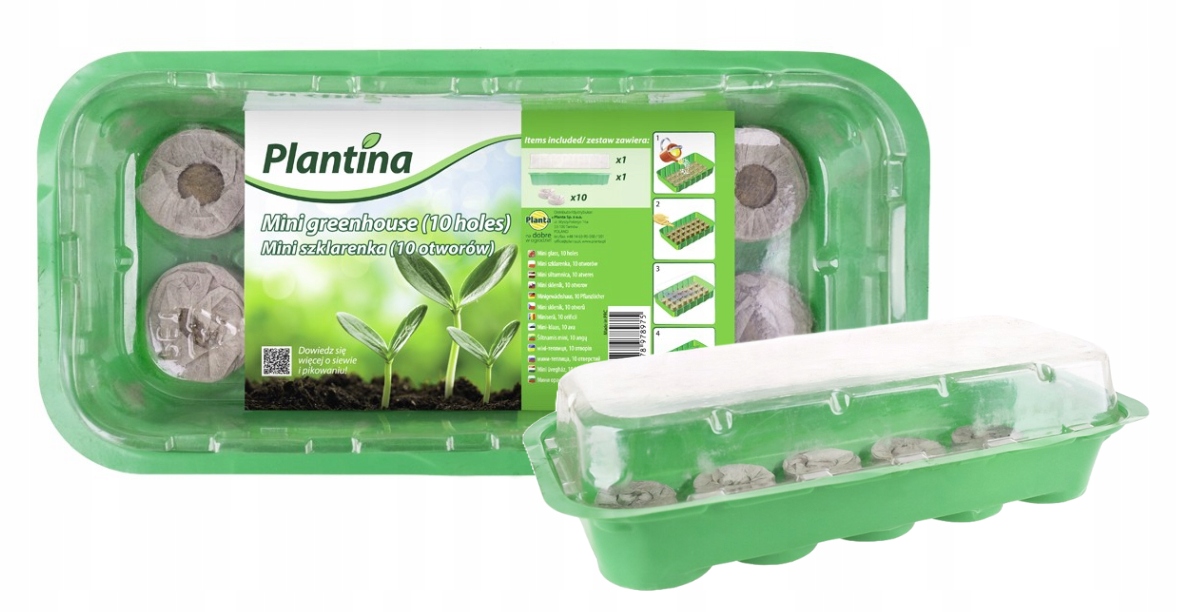 Mini szklarnia i krążki kokosowe 25x12x7cm – Idealne rozwiązanie dla miłośników ogrodnictwa