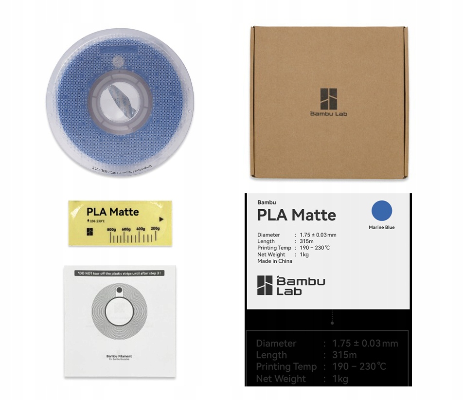 Filament Bambu Lab Refill PLA Matte 1,75mm 1kg - Scarlet Red