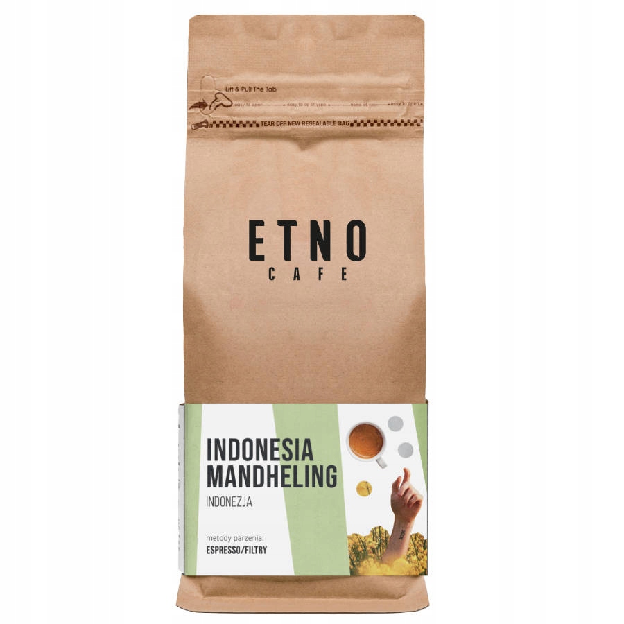 Kawa ziarnista Etno Cafe Indonesia Mandheling 250g – Doskonały wybór dla koneserów