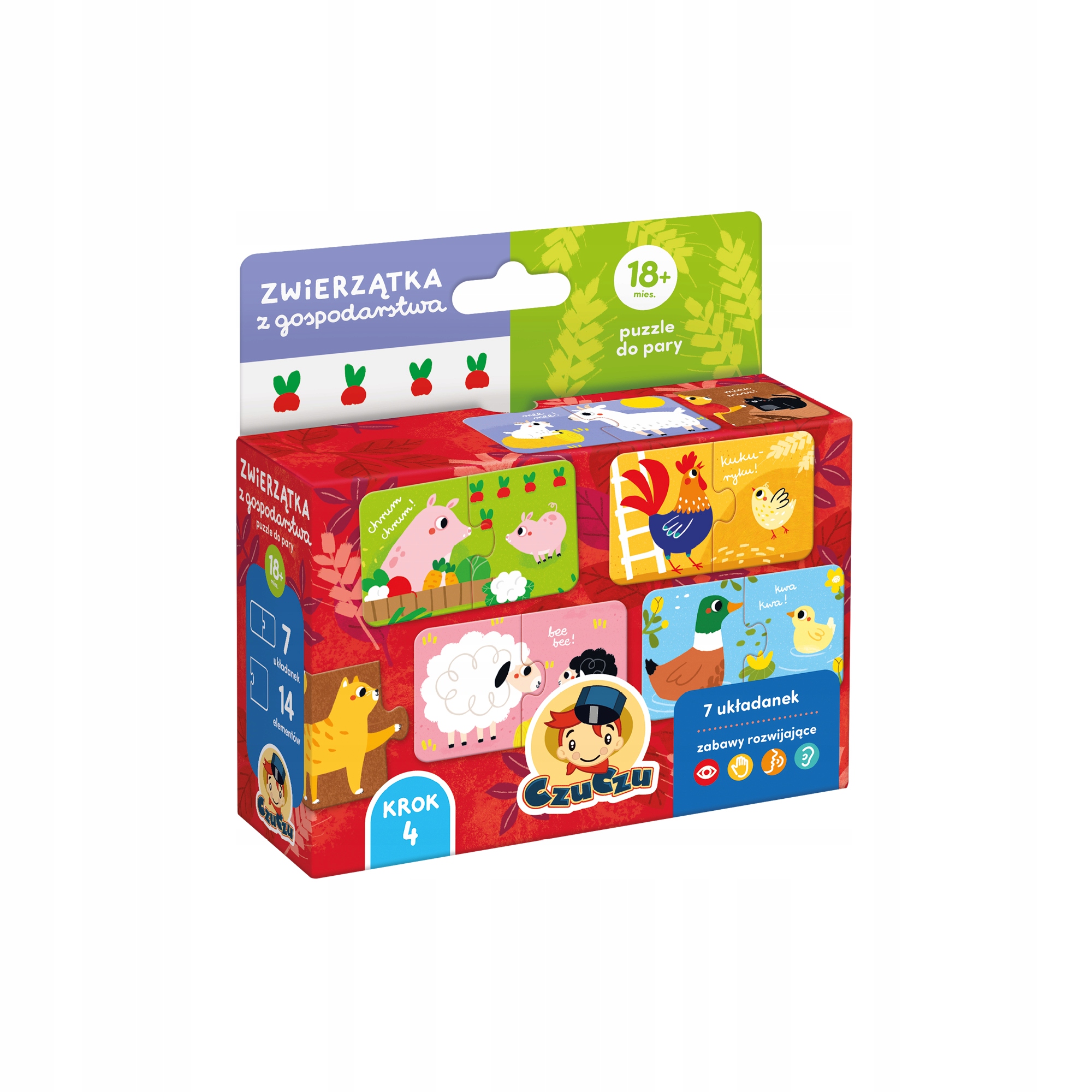 NICI CzuCzu Zwierzątka z gospodarstwa – Edukacyjne puzzle dla maluchów