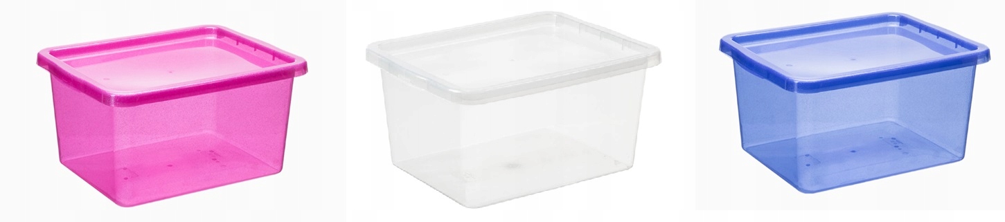 PLAST TEAM - Pojemnik plastikowy na zabawki - pudełko skrzynia kosz - śliwkowy - 20 L