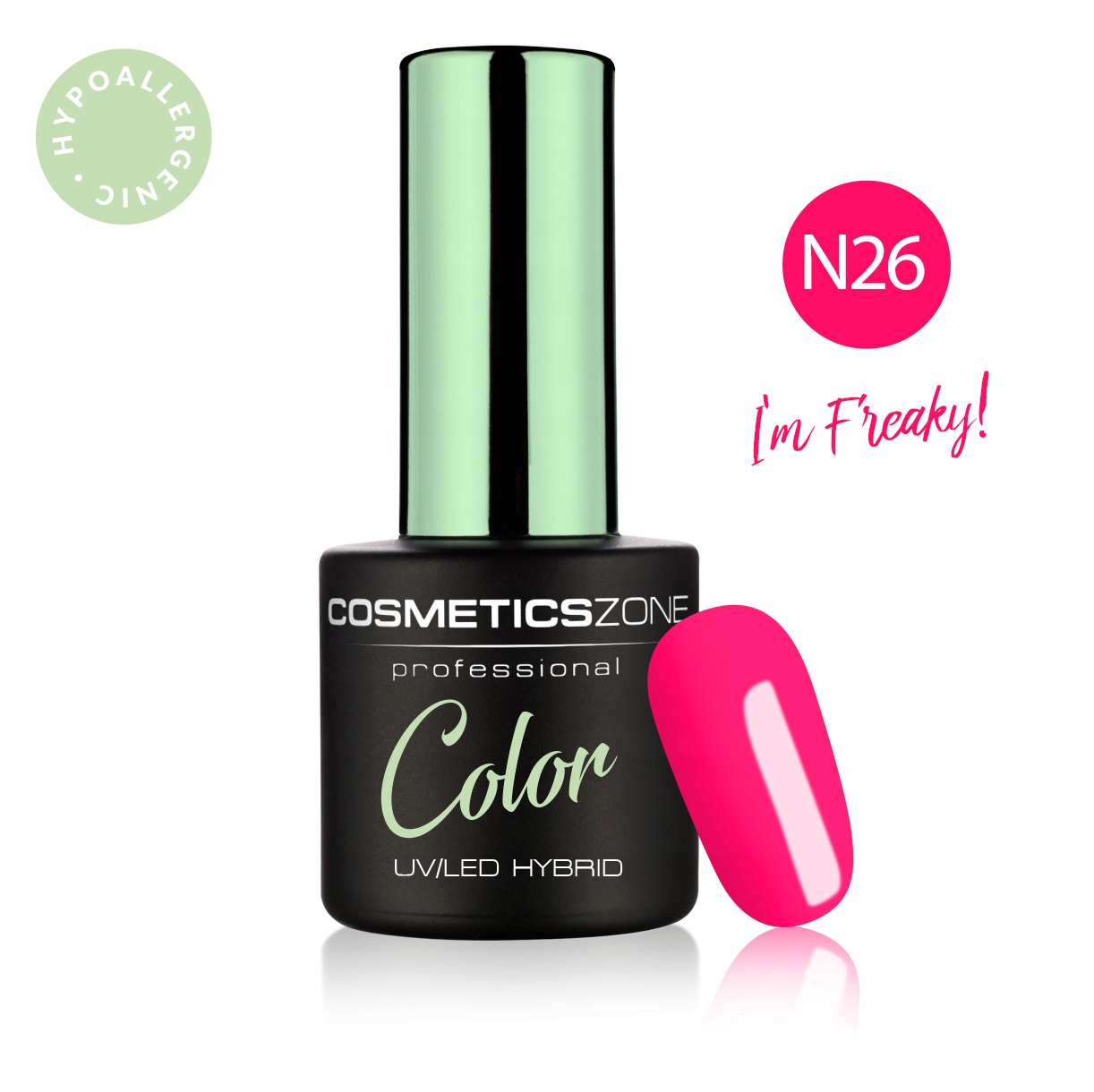 COSMETICS ZONE LAKIER HYBRYDOWY KOLOR 7ML - NR N26 EAN (GTIN) 5904754520966