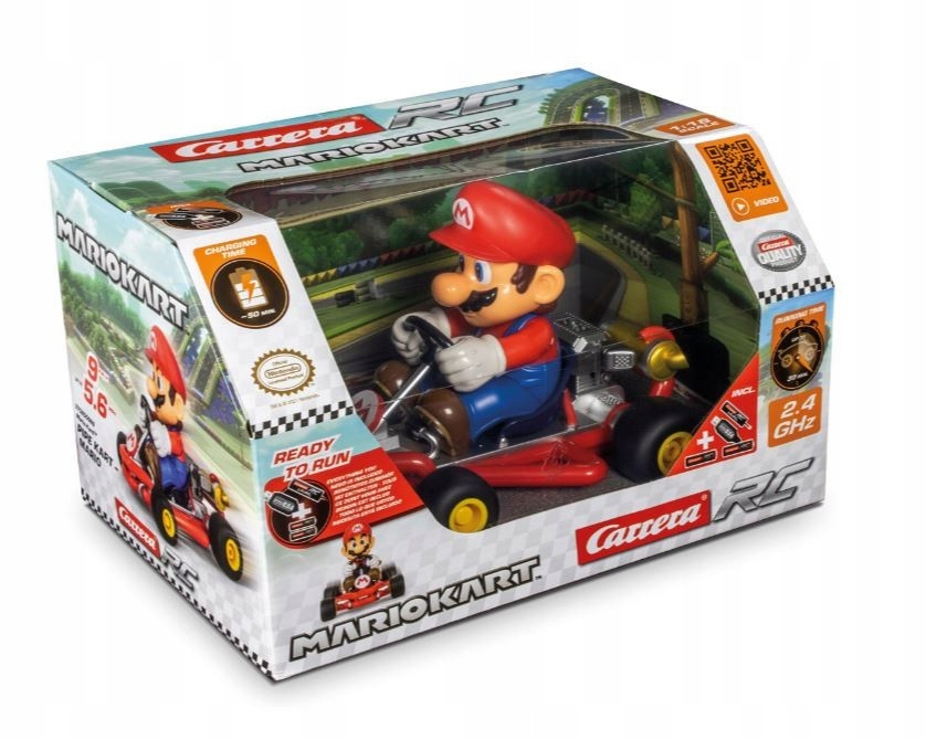 Carrera Pojazd RC Mario Kart Pipe Kart – Zdalnie sterowany gokart dla dzieci