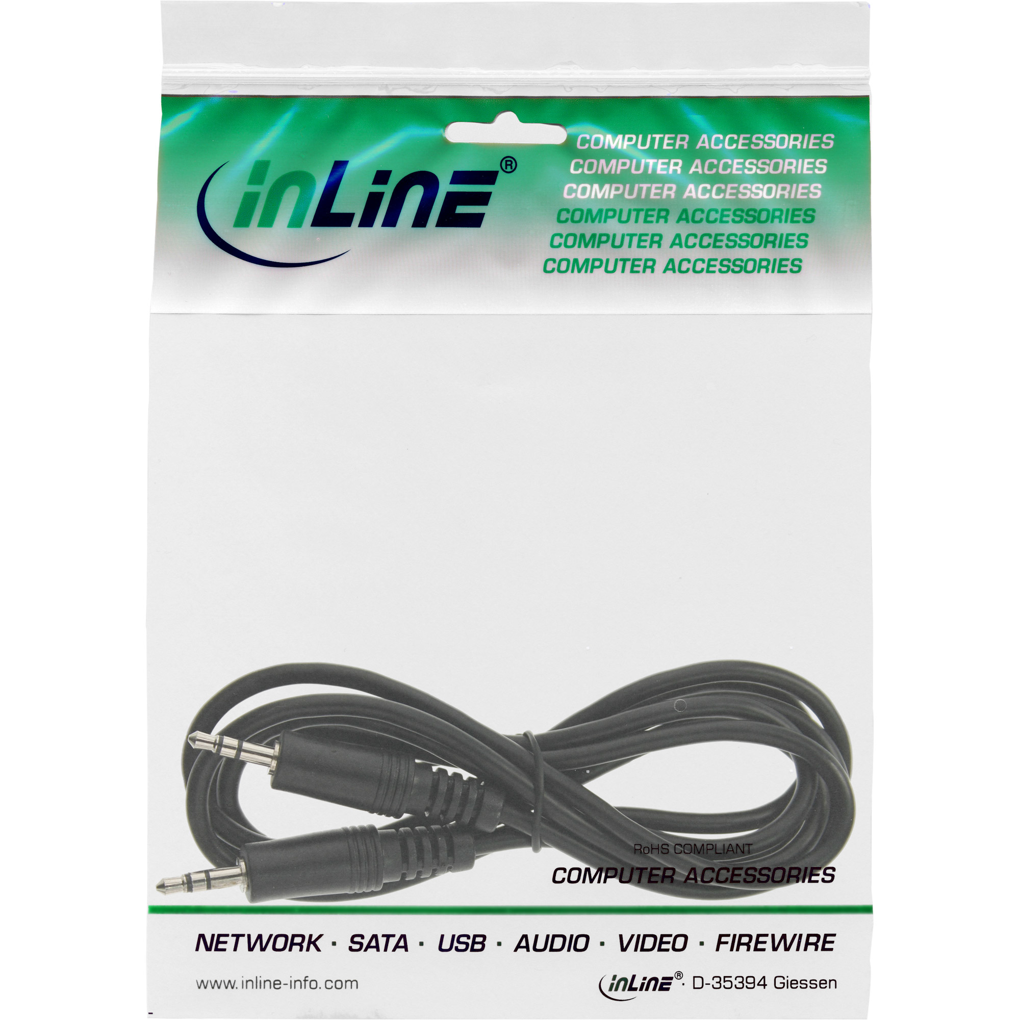 Kabel Jack 3.5mm - Jack 3.5mm 10m czarny InLine – Doskonała jakość dźwięku