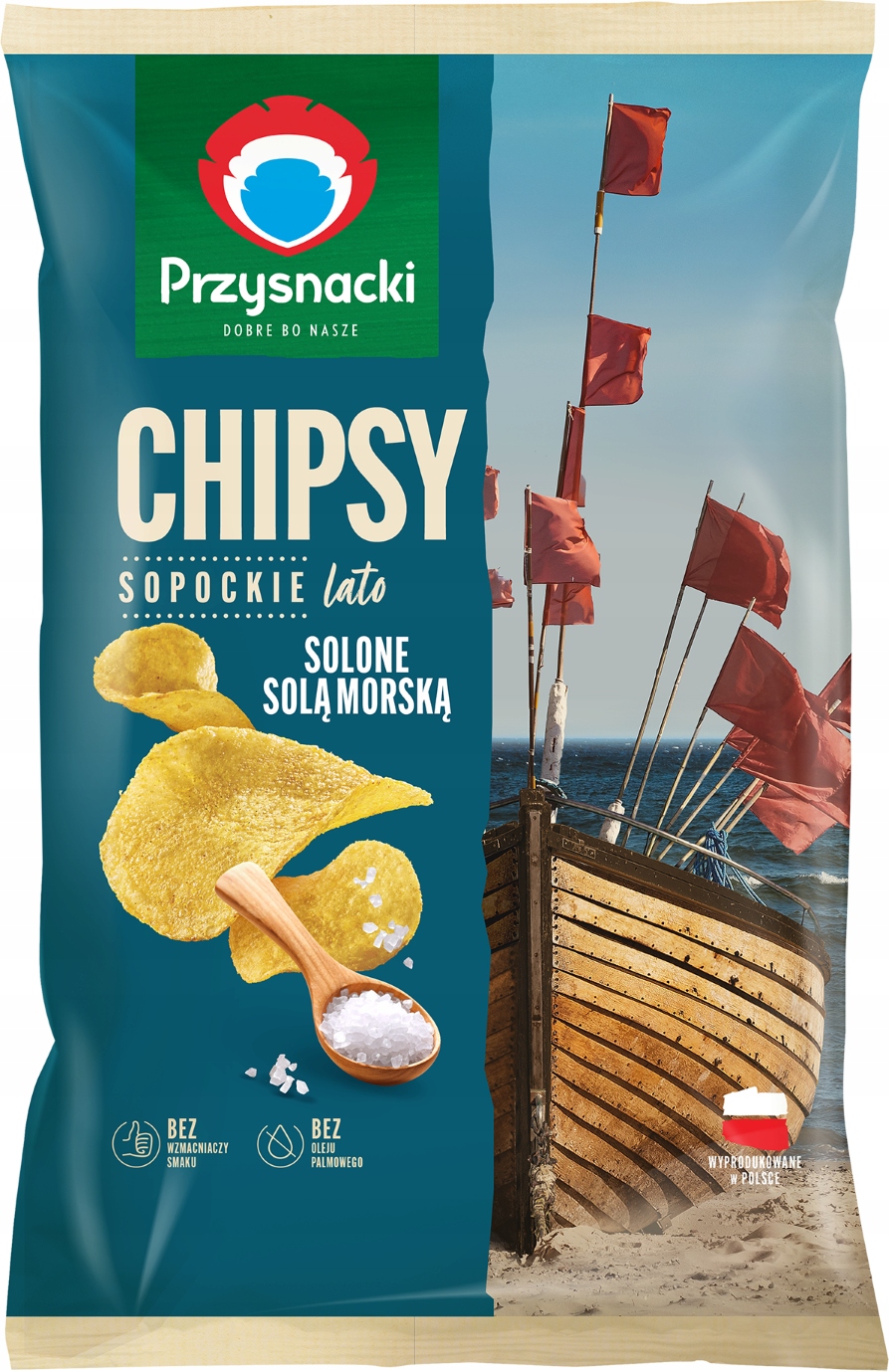 Chipsy solone solą morską 130 g – Idealna przekąska na każdą okazję