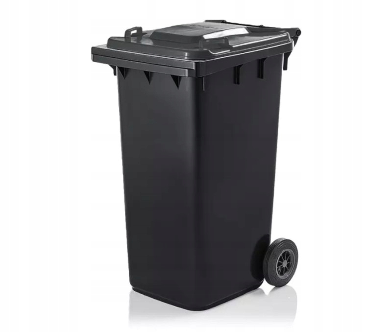 Pojemnik do segregacji odpadów na kółkach WEBER - pojemność 240 l (Kolor: antracytowy)