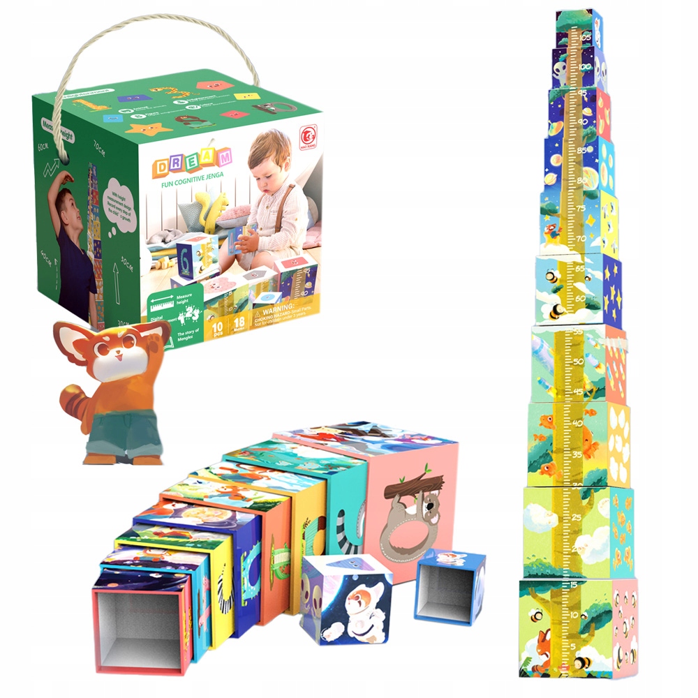 Askato Wieża edukacyjna – Kolorowa piramidka dla małych odkrywców