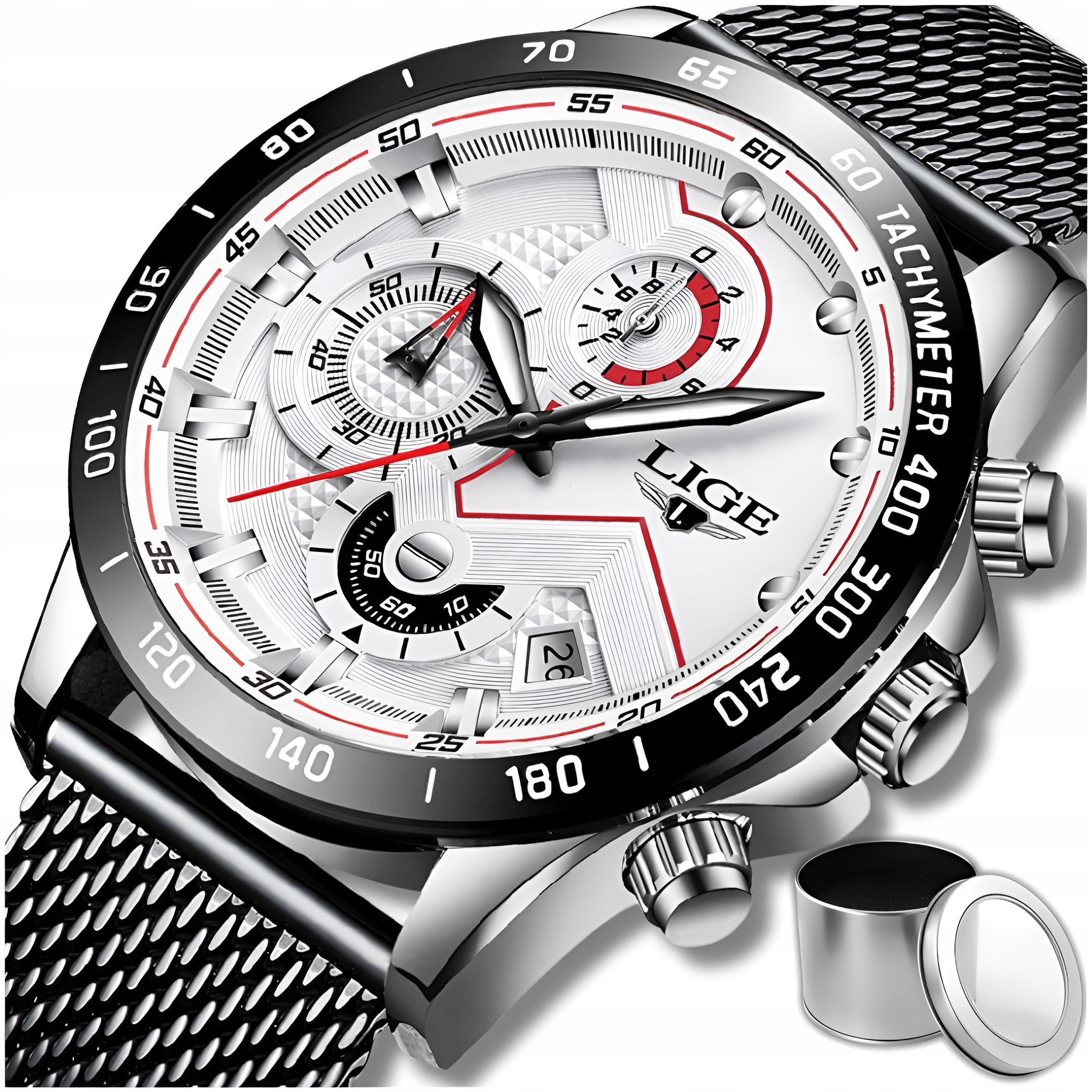 ZEGAREK MĘSKI LIGE KLASYCZNY ELEGANCKI CHRONOGRAF DATOWNIK – Idealny wybór dla mężczyzn