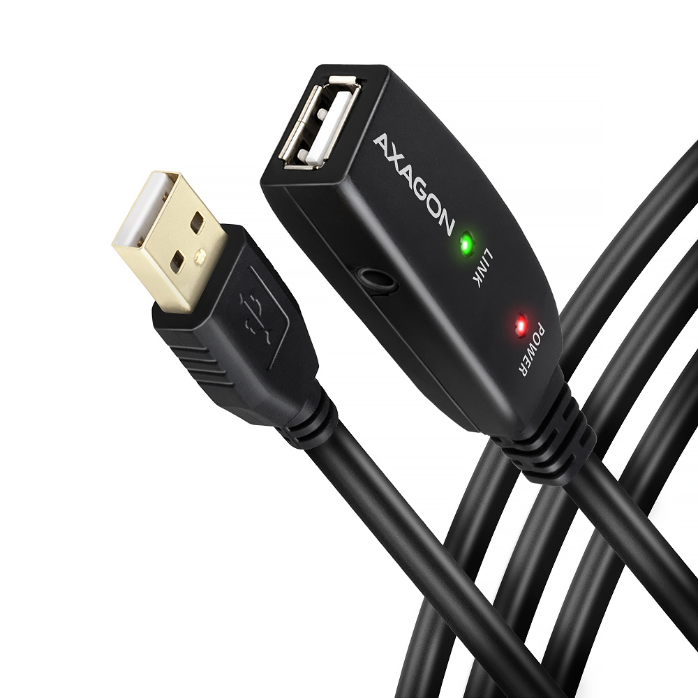 Kabel USB-A - USB-A 15 m Czarny (ADR-215) – Idealne rozwiązanie do przedłużania połączeń