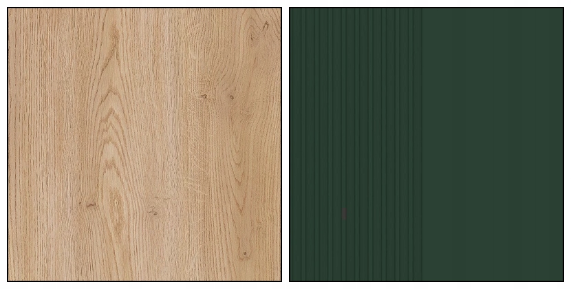 Komoda Szafka z 6 szufladami Szeroka 140 cm Dąb Zielony Złoty DANTE DT04 – Elegancja i funkcjonalność w Twoim wnętrzu