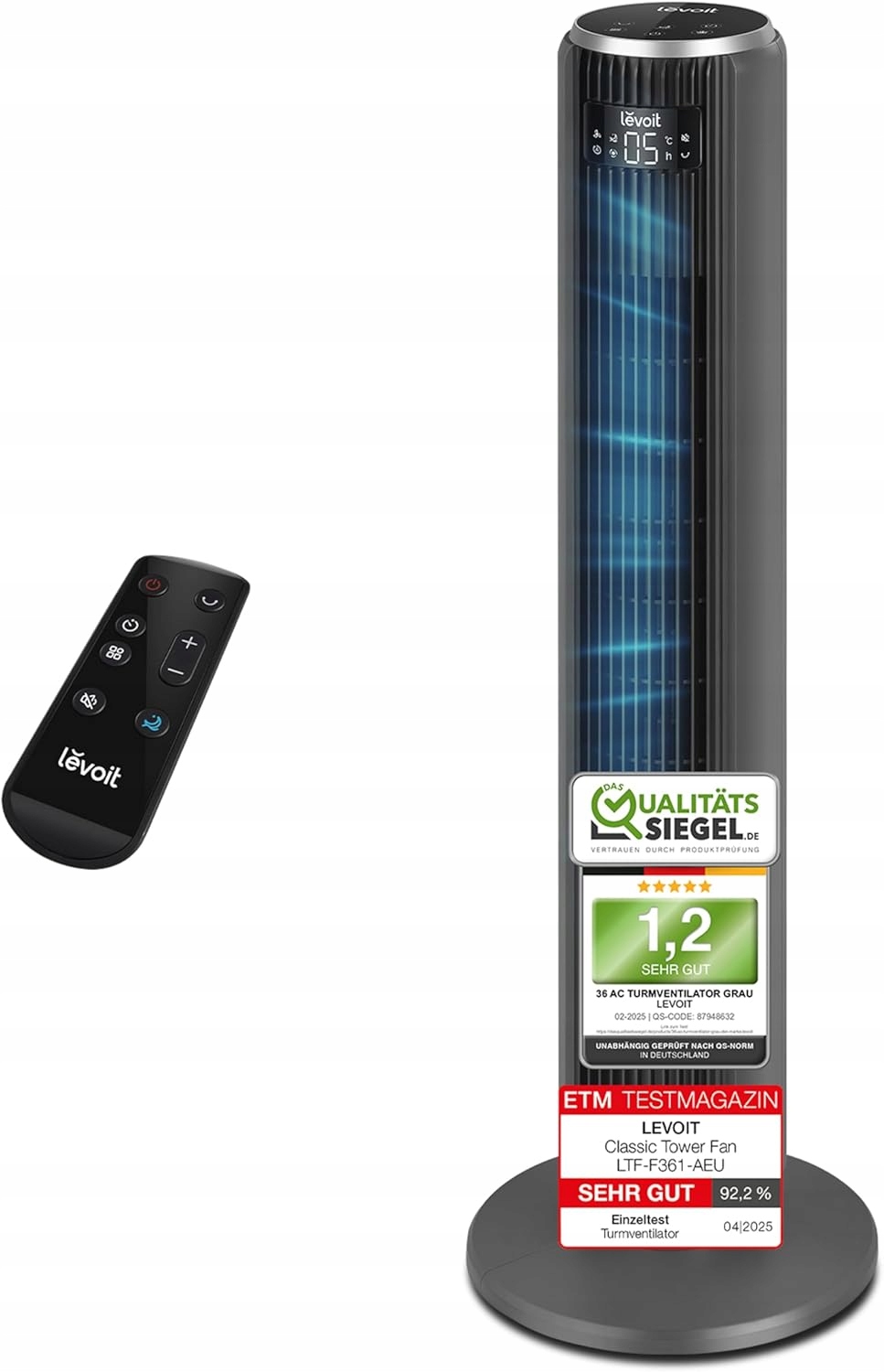 Levoit wentylator kolumnowy z pilotem zdalnego sterowania – Komfort i wygoda w Twoim domu