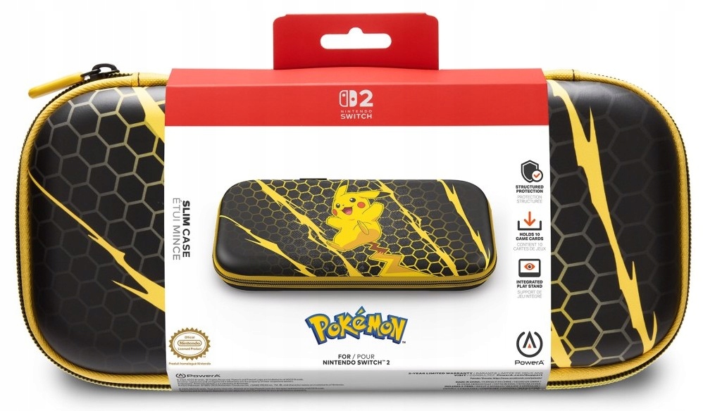 PowerA SWITCH2 Licencjonowane Etui slim na konsole - Pikachu Storm – Idealna ochrona dla Twojej konsoli