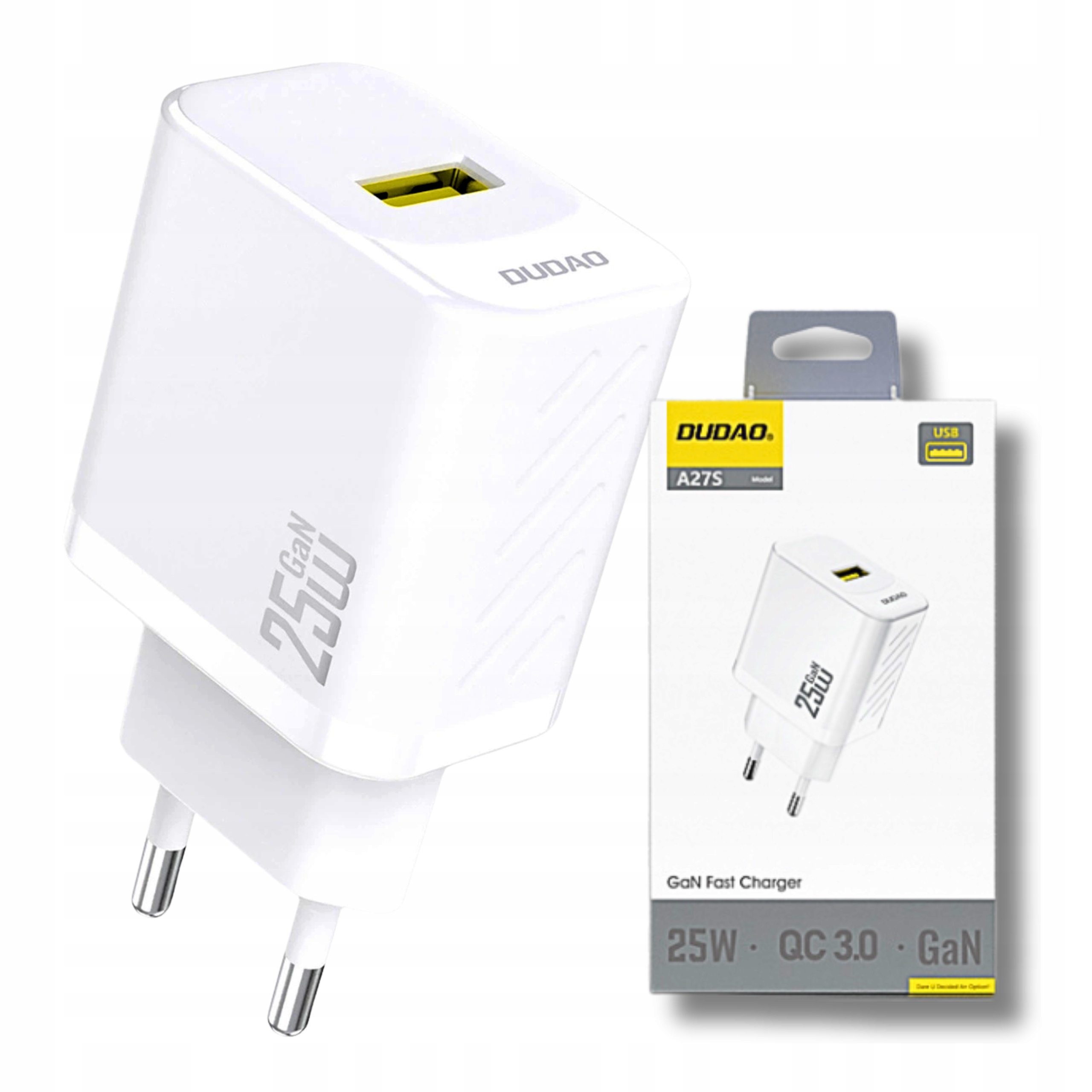 Ładowarka Dudao A27S 25W GaN USB-A – Szybkie i bezpieczne ładowanie