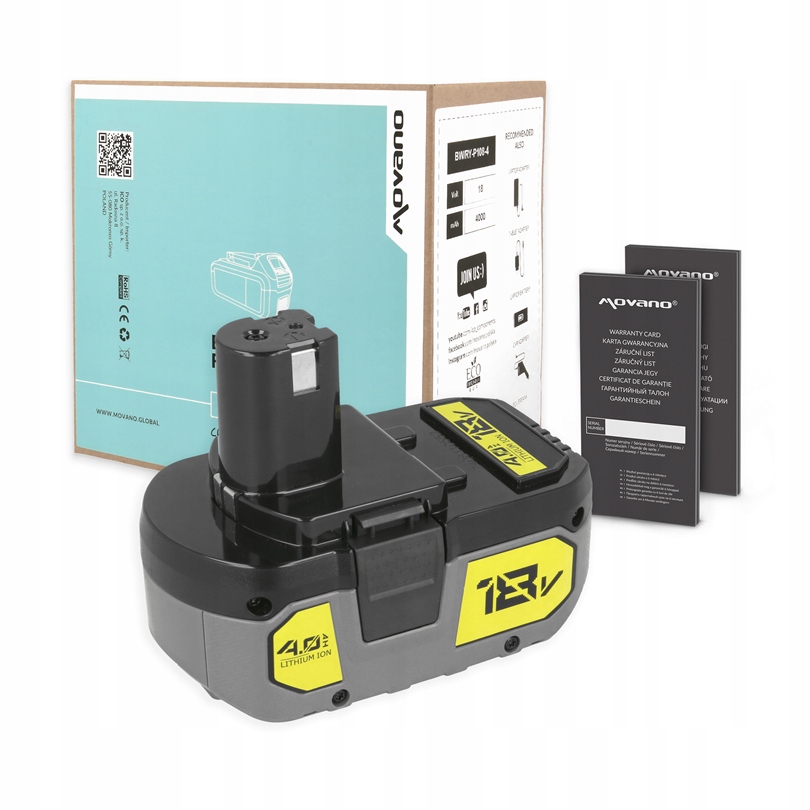 Bateria Movano do Ryobi P102, P104, P108 (4000 mAh) – Wydajność i Innowacyjność w Twoich Rękach