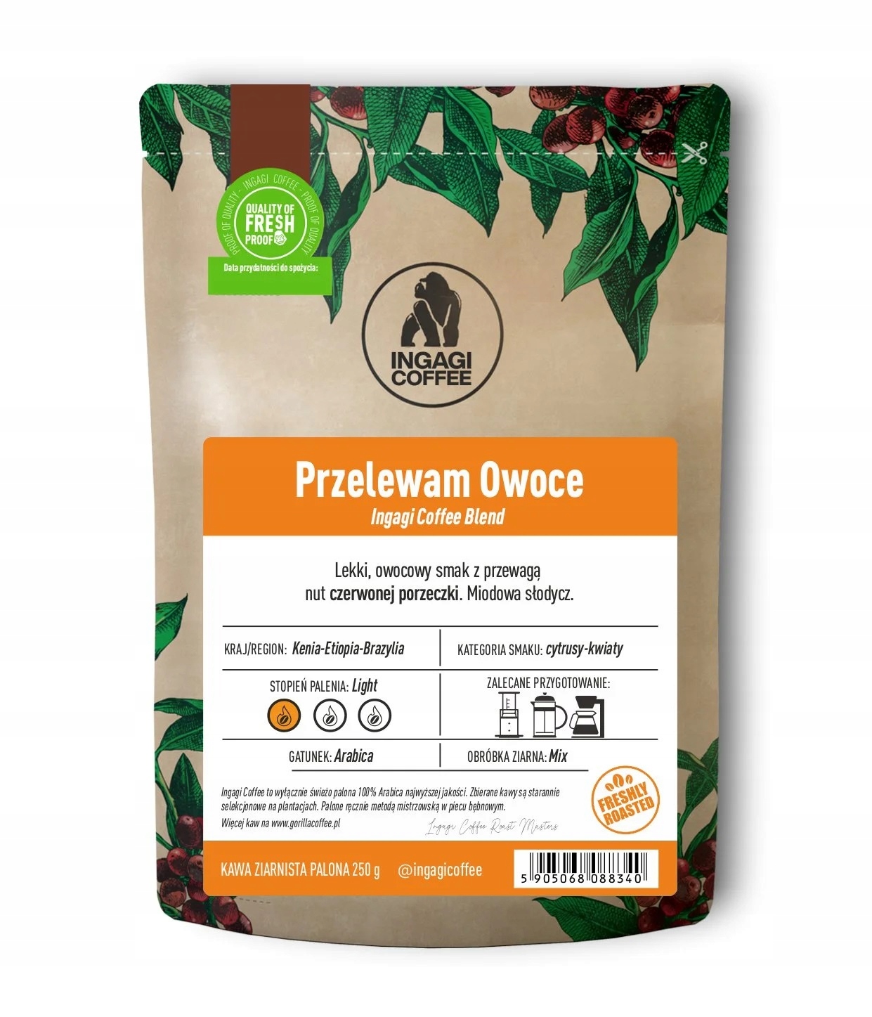 Kawa Przelewam Owoce 250g – Wyjątkowy smak i aromat