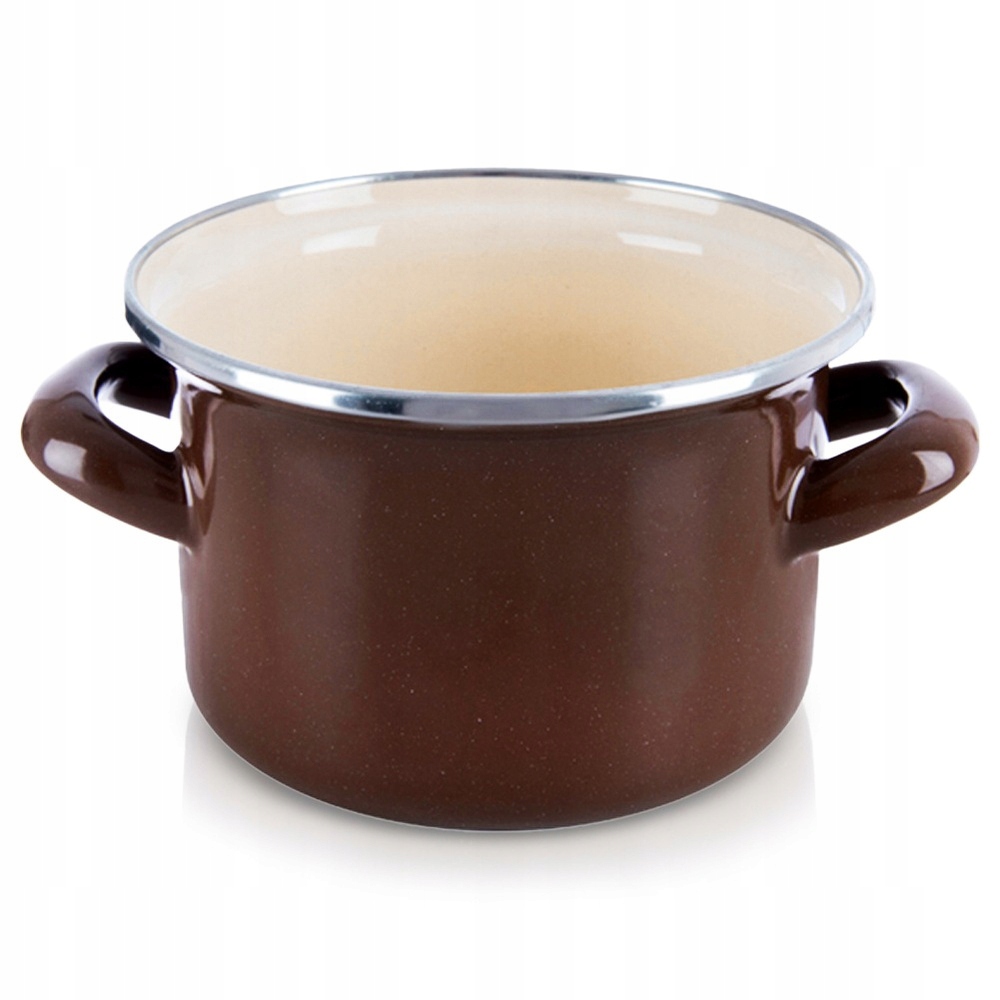 Garnek emaliowany BROWN 14 cm – Idealny do gotowania i duszenia
