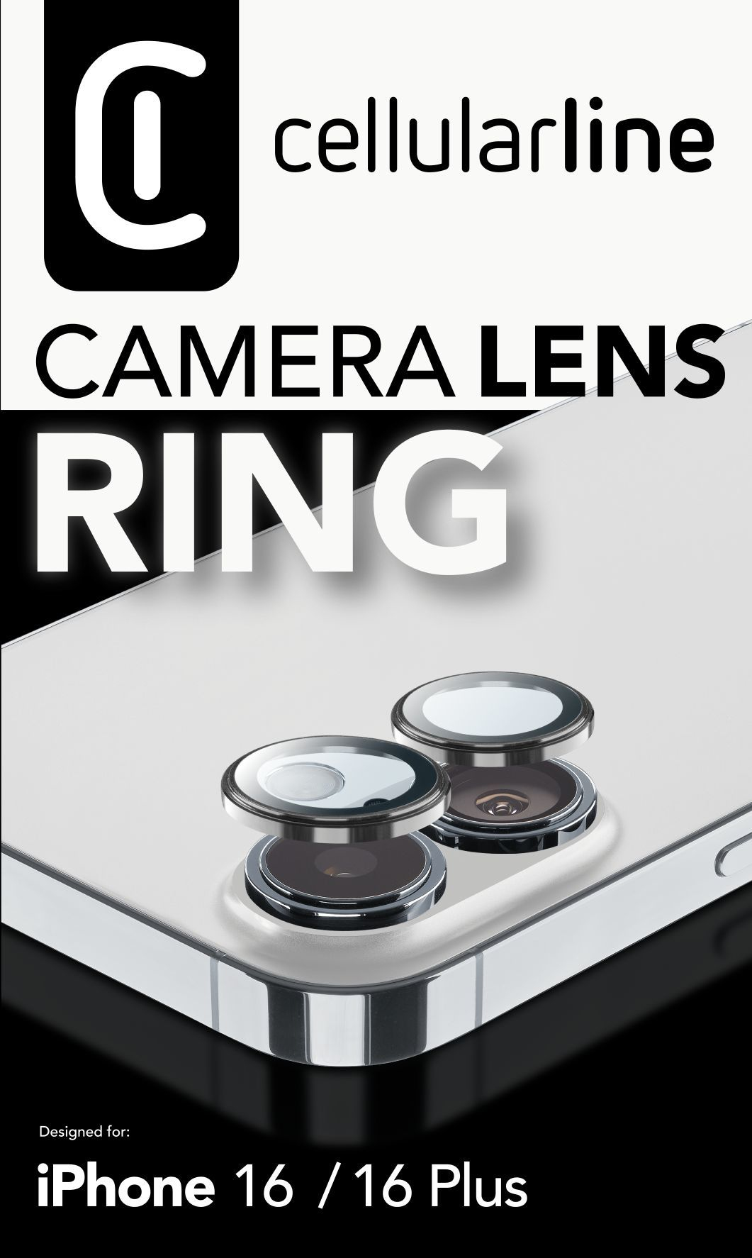 Cellular Line Camera Lens Protection Ring do iPhone 16/16 Plus – Ochrona obiektywu w najlepszym wydaniu