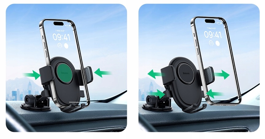 Uchwyt na telefon Baseus UltraControl Lite Series (Czarny) – Bezpieczne podróże z Twoim smartfonem