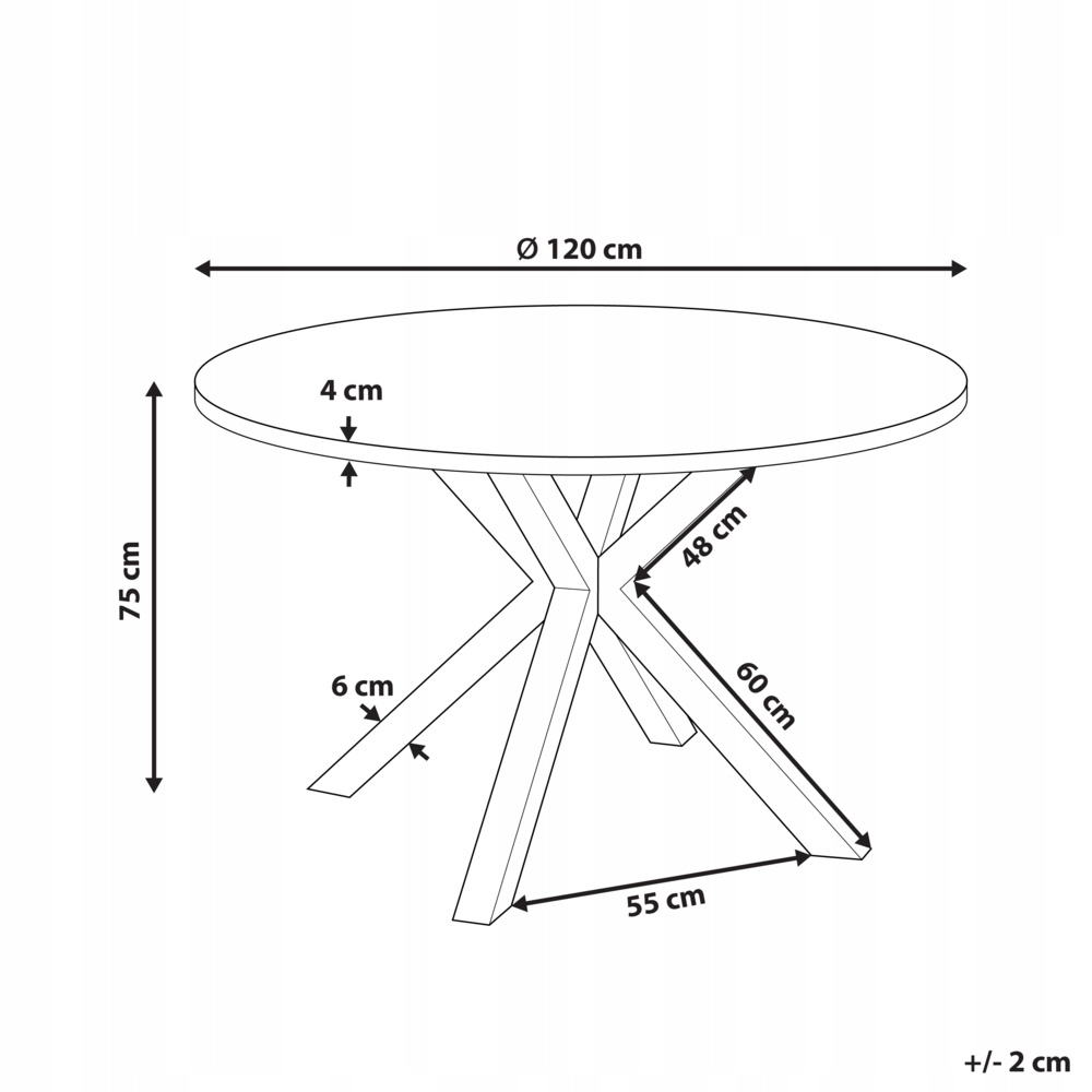 Wymiary stołu ogrodowego MALETTO