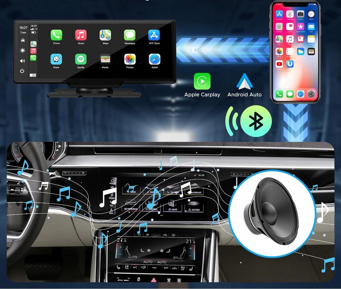 Bezprzewodowe Carplay i Android Auto – Łatwe połączenie z Twoim smartfonem