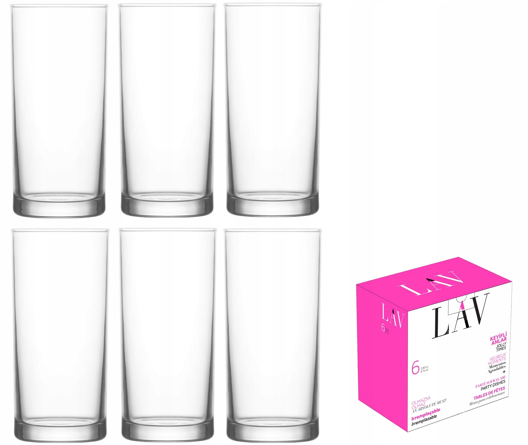 Komplet szklanek LAV 295 ml – Elegancja i funkcjonalność w Twoim domu