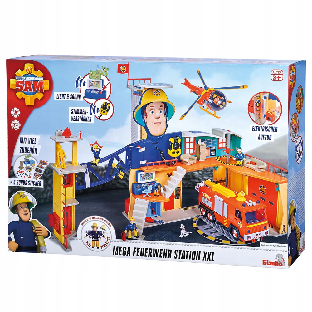 Techniczne szczegóły Dickie Fireman Sam Mega Fire Station XXL – Wymiary, waga i wymagania dotyczące baterii